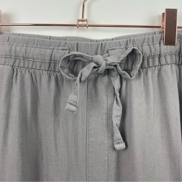 Old Navy Wide Leg Linen Blend Pants Pull On Basalt Color Neutral Minimalist XL - Picture 3 of 14